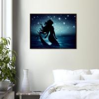 Mermaid Print - Framed or Unframed - Original Art - Print on Paper