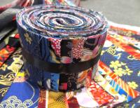 Jelly Roll, Fabric Strips Bundle, All Cotton - Multiple Colors, for Crafting, Rugs, Baskets, Patchwork, and Quilting