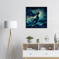 Mermaid Print - Framed or Unframed - Original Art - Print on Paper