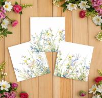 Set of Floral Gift Cards, 3 Designs, Bulk Pack of Cards