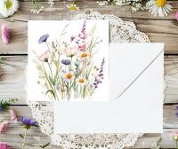Wildflowers - Single Card or Bulk 10 Pack of Gift Cards