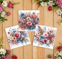 Set of Floral Gift Cards, 3 Designs, Bulk Pack of Cards