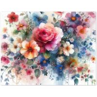 Flowers - Original Art Card - Single Card or Bulk 10 Pack of Gift Cards