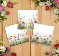 Set of Floral Gift Cards, 3 Designs, Bulk Pack of Cards