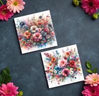 Set of Floral Gift Cards, 3 Designs, Bulk Pack of Cards
