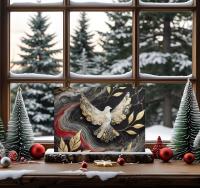 5 Pack, Dove of Peace, Holiday Greeting Cards, Bulk Pack of Christmas Gift Cards