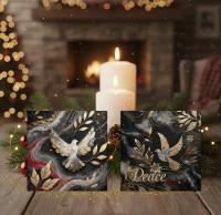 5 Pack, Dove of Peace, Holiday Greeting Cards, Bulk Pack of Christmas Gift Cards