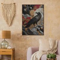 Raven, Original Art, Framed or Unframed Print on Paper