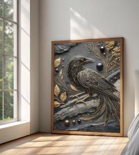 Raven Print - Framed or Unframed - Original Art - Print on Paper