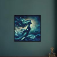 Mermaid Print - Framed or Unframed - Original Art - Print on Paper