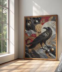 Raven, Original Art, Framed or Unframed Print on Paper