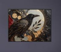 Raven Print - Framed or Unframed - Original Art - Print on Paper