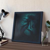 Mermaid Print - Framed or Unframed - Original Art - Print on Paper