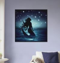 Mermaid Print - Framed or Unframed - Original Art - Print on Paper