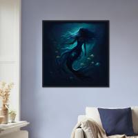 Mermaid Print - Framed or Unframed - Original Art - Print on Paper