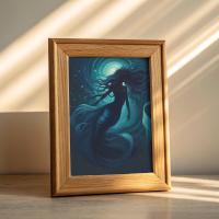 Mermaid Print - Framed or Unframed - Original Art - Print on Paper