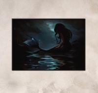 Mermaid Print - Framed or Unframed - Original Art - Print on Paper