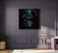 Mermaid Print - Framed or Unframed - Original Art - Print on Paper