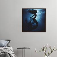 Mermaid Print - Framed or Unframed - Original Art - Print on Paper