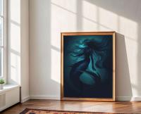 Mermaid Print - Framed or Unframed - Original Art - Print on Paper
