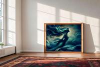 Mermaid Print - Framed or Unframed - Original Art - Print on Paper