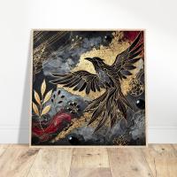 Raven Print - Framed or Unframed - Original Art - Print on Paper