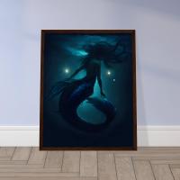 Mermaid Print - Framed or Unframed - Original Art - Print on Paper