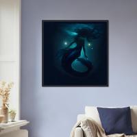 Mermaid Print - Framed or Unframed - Original Art - Print on Paper