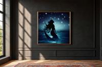 Mermaid Print - Framed or Unframed - Original Art - Print on Paper