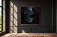 Mermaid Print - Framed or Unframed - Original Art - Print on Paper