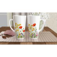 Latte 17oz Ceramic Mug - Coffee or Tea Cup, Extra Tall