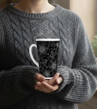 Latte 17oz Ceramic Mug - Coffee or Tea Cup, Extra Tall