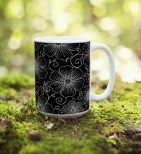 Floral Cups -  Large and Small Ceramic Mug