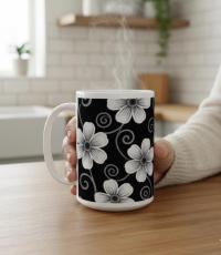 Floral Cups -  Large and Small Ceramic Mug