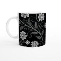 Dark Floral - Small and Large Ceramic Mugs