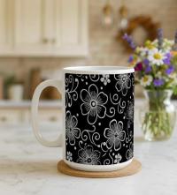 Floral Cups -  Large and Small Ceramic Mug