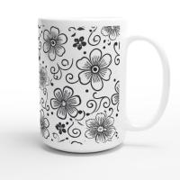 Floral Cups -  Large and Small Ceramic Mug