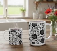 Floral Cups -  Large and Small Ceramic Mug