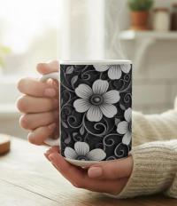 Floral Cups -  Large and Small Ceramic Mug