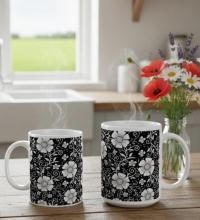 Floral Cups -  Large and Small Ceramic Mugs