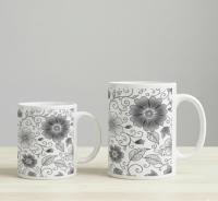 Floral Cups -  Large and Small Ceramic Mug