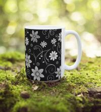 Floral Cups -  Large and Small Ceramic Mugs