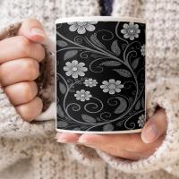 Dark Floral - Small and Large Ceramic Mugs