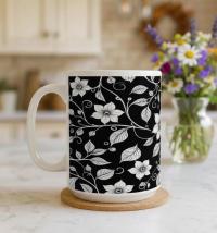 Floral Cups -  Large and Small Ceramic Mug