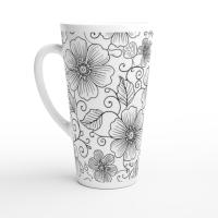 Latte 17oz Ceramic Mug - Coffee or Tea Cup, Extra Tall