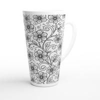 Latte 17oz Ceramic Mug - Coffee or Tea Cup, Extra Tall
