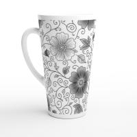 Latte 17oz Ceramic Mug - Coffee or Tea Cup, Extra Tall