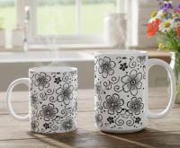 Floral Cups -  Large and Small Ceramic Mug