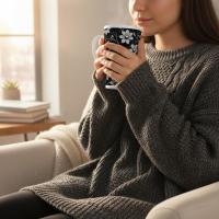 Latte 17oz Ceramic Mug - Coffee or Tea Cup, Extra Tall