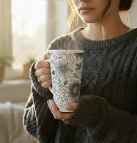 Latte 17oz Ceramic Mug - Coffee or Tea Cup, Extra Tall